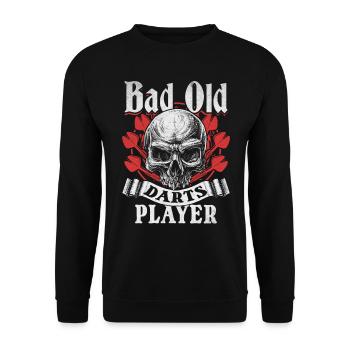 Playing darts Darts game I'm a bad guy - Unisex Sweatshirt - black - Front - Alina (178cm) & Michal (187cm)