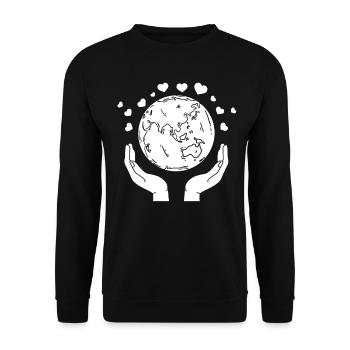 Earth Day Climate Change Environment Earth Day - Unisex Sweatshirt - black - Front - Alina (178cm) & Michal (187cm)