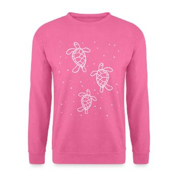 Süße Schildkröte schwimmen niedliche - Unisex Pullover - Pink - Vorne