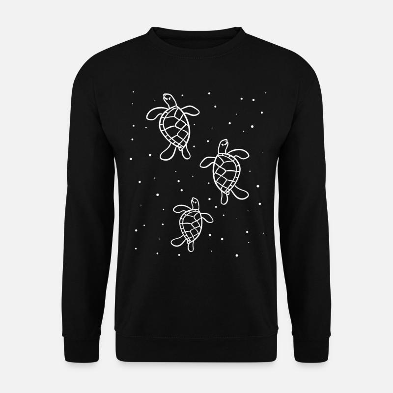 Cute turtle swim cute - Unisex Sweatshirt - black