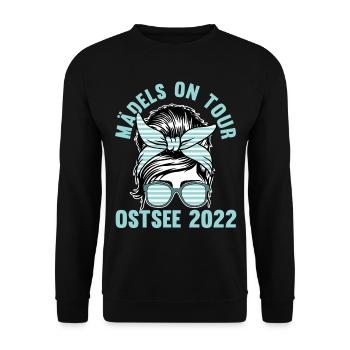 Mädels on Tour Ostsee 2022 - Unisex Pullover - Schwarz - Vorne - Alina (178cm) & Michal (187cm)