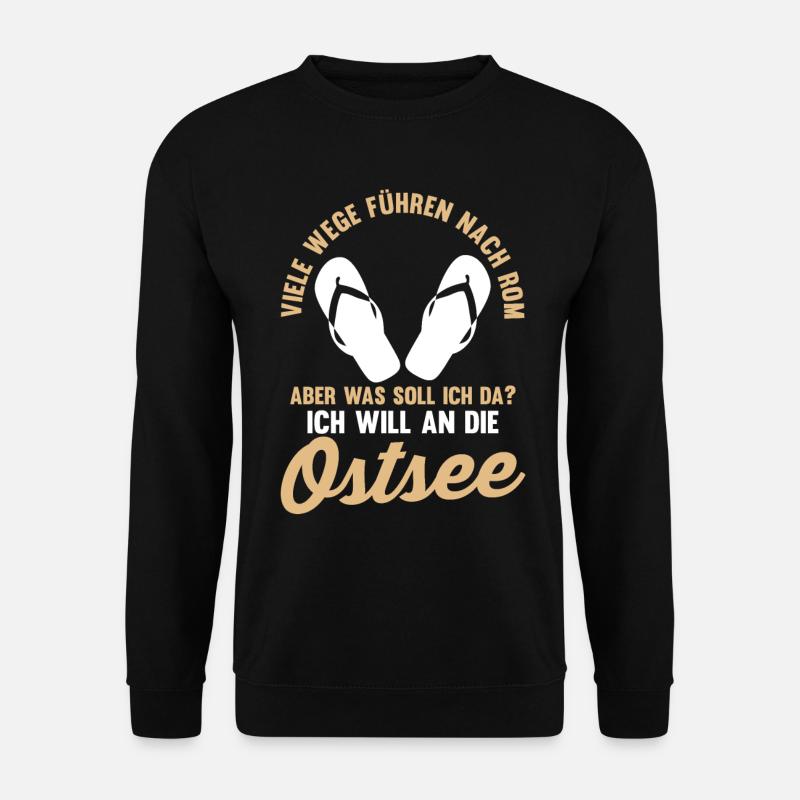 Ich will an die Ostsee - Unisex Pullover - Schwarz