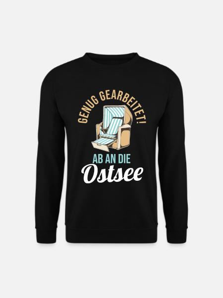 Genug gearbeitet ab an die Ostsee - Unisex Pullover - Schwarz
