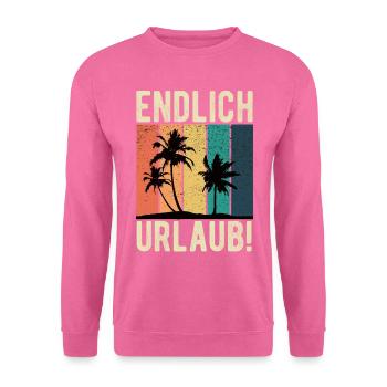 Palmen Palme Urlaub Spruch - Unisex Pullover - Pink - Vorne