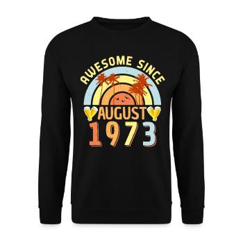 August 1973 Vintage - Unisex Sweatshirt - black - Front - Alina (178cm) & Michal (187cm)