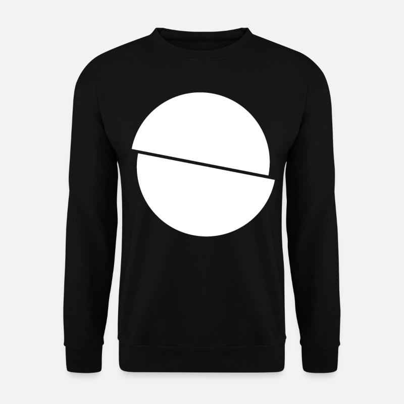 Half Circles White Design - Unisex Sweatshirt - black