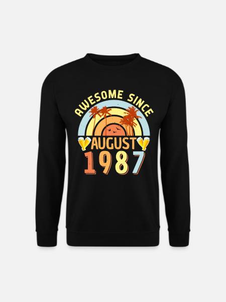 1987 Born in August - Unisex Sweatshirt - black