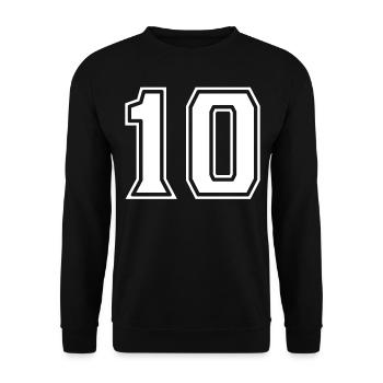 Weisse 10 - Unisex Pullover - Schwarz - Vorne - Alina (178cm) & Michal (187cm)