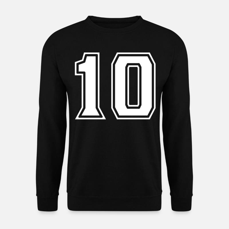 Blanc 10 - Sweat-shirt Unisexe - noir