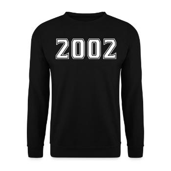 2002 year number - lucky year - Unisex Sweatshirt - black - Front - Alina (178cm) & Michal (187cm)