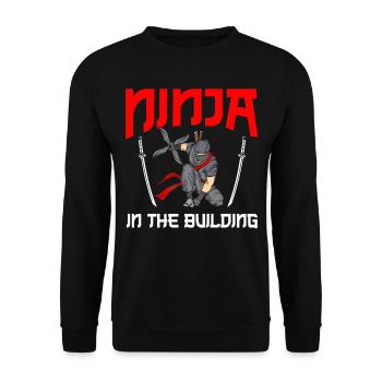 Ninja Geschenk Karate Ninjutsu Judo Samurai Japan - Unisex Pullover - Schwarz - Vorne - Alina (178cm) & Michal (187cm)