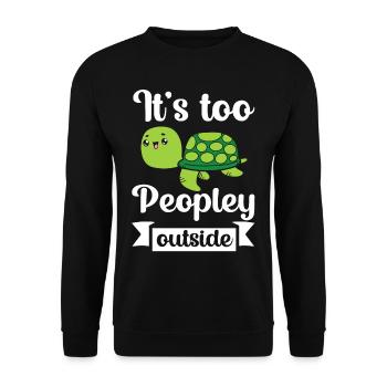 Tortue Détendue Chill Mer Océan Plage - Sweat-shirt Unisexe - noir - Devant - Alina (178cm) & Michal (187cm)