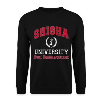 Shisha Gift for Hookah Hookah Hookah Bar Pipe - Unisex Sweatshirt - black - Front - Alina (178cm) & Michal (187cm)
