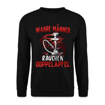 Shisha Geschenk für Wasserpfeife Shishabar Pfeife - Unisex Pullover - Schwarz - Vorne - Alina (178cm) & Michal (187cm)