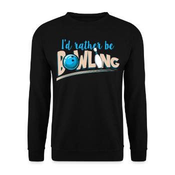 Ceci est ma chemise de bowling chanceux - Ne pas laver - Sweat-shirt Unisexe - noir - Devant - Alina (178cm) & Michal (187cm)