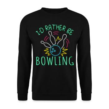 This is my Lucky Bowling Shirt - Do not wash - Unisex Pullover - Schwarz - Vorne - Alina (178cm) & Michal (187cm)