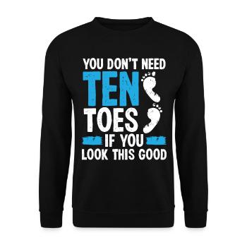 Toe Amputee Look this good Amputated Toe Survivor - Unisex Sweatshirt - black - Front - Alina (178cm) & Michal (187cm)