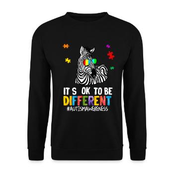 Autismus Geschenk Autist Asperger ADHS Autism - Unisex Pullover - Schwarz - Vorne - Alina (178cm) & Michal (187cm)