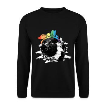Autist Tshirt Autimus Geschenk Asperger Kinder - Unisex Pullover - Schwarz - Vorne - Alina (178cm) & Michal (187cm)