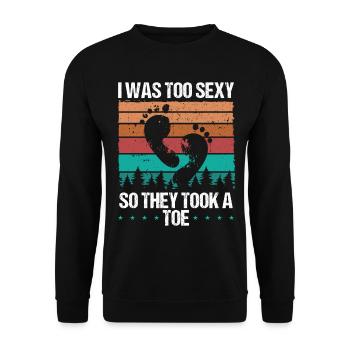 Amputated Toe Survivor Toe Amputated Survivor - Unisex Sweatshirt - black - Front - Alina (178cm) & Michal (187cm)