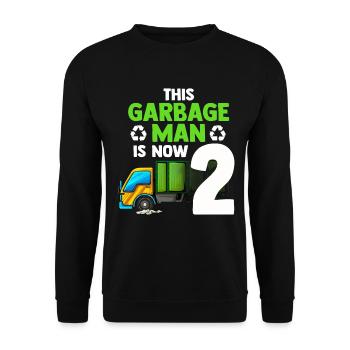 Garbage truck Müllmann Recycling 3rd birthday - Unisex Sweatshirt - black - Front - Alina (178cm) & Michal (187cm)