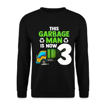 Garbage Man Cadeau Garbage Collection Waste Profession - Sweat-shirt Unisexe - noir - Devant - Alina (178cm) & Michal (187cm)
