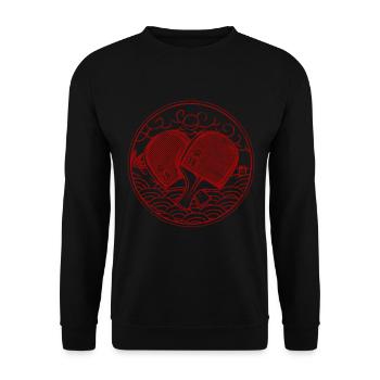 Tennis de table Tennis de table Tennis De table Cadeau Ping Pong - Sweat-shirt Unisexe - noir - Devant - Alina (178cm) & Michal (187cm)