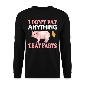 Vegetarian Vegan Vegan Veggie Animal Welfare Vegetables - Unisex Sweatshirt - black - Front - Alina (178cm) & Michal (187cm)