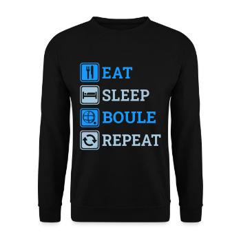 Funny Boule Sayings Boule Player Boccia Pentaque - Unisex Sweatshirt - black - Front - Alina (178cm) & Michal (187cm)