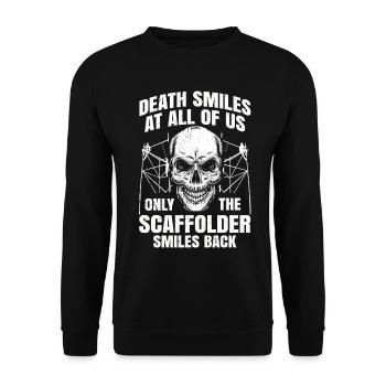 Scaffolding Builder Gift Work Occupation Construction Worker Job - Unisex Sweatshirt - black - Front - Alina (178cm) & Michal (187cm)