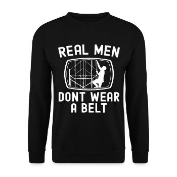 Scaffolding Builder Gift Work Occupation Construction Worker Job - Unisex Sweatshirt - black - Front - Alina (178cm) & Michal (187cm)