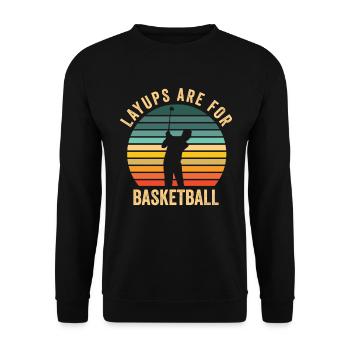 Golf Golfer Golfball Golfspieler Golfschläger - Unisex Pullover - Schwarz - Vorne - Alina (178cm) & Michal (187cm)