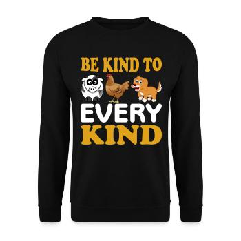 Vegetarier Veganer Vegan Veggie Tierschutz Gemüse - Unisex Pullover - Schwarz - Vorne - Alina (178cm) & Michal (187cm)