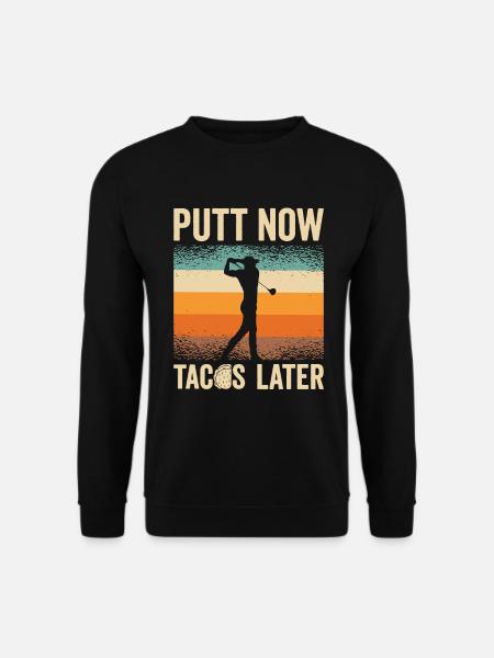 Golf Golfer Golfball Golfspieler Golfschläger - Unisex Pullover - Schwarz