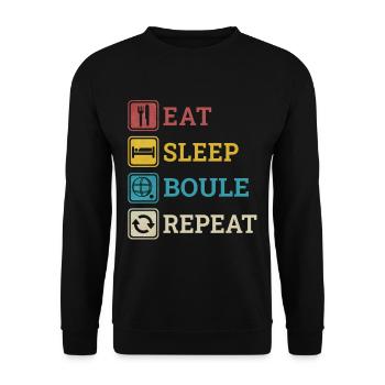 Boule sayings for boules players in the club Boccia - Unisex Sweatshirt - black - Front - Alina (178cm) & Michal (187cm)
