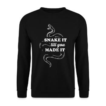 Snake Gift Animal Reptile Cobra Python Boa - Unisex Sweatshirt - black - Front - Alina (178cm) & Michal (187cm)
