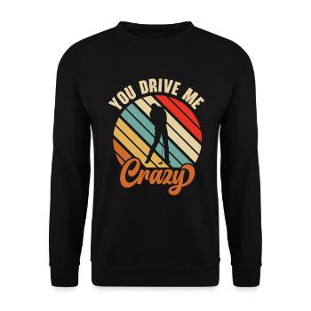 Golf Golfer Golfball Golfspieler Golfschläger - Unisex Pullover - Schwarz - Vorne - Alina (178cm) & Michal (187cm)