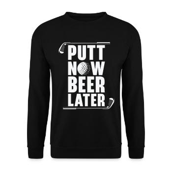 Golf Golfer Golfball Golfspieler Golfschläger - Unisex Pullover - Schwarz - Vorne - Alina (178cm) & Michal (187cm)