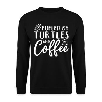 Des tortues et des tortues de mer au café - Sweat-shirt Unisexe - noir - Devant - Alina (178cm) & Michal (187cm)