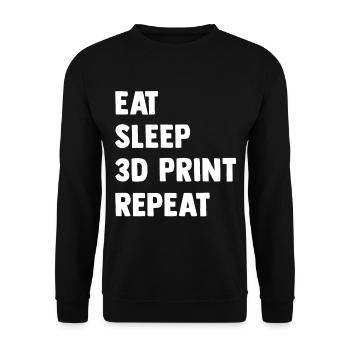 3d Printer Gift for Nerd Hobby Printing Machine - Unisex Sweatshirt - black - Front - Alina (178cm) & Michal (187cm)