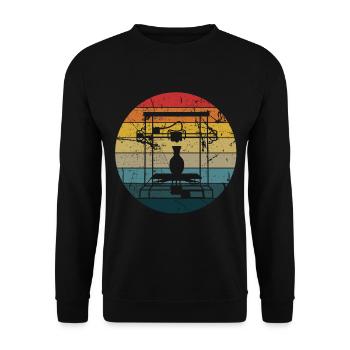 3d Printer - Unisex Sweatshirt - black - Front - Alina (178cm) & Michal (187cm)