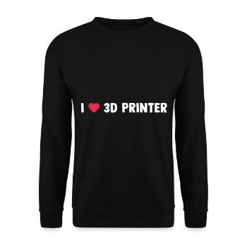 3d Printer Gift for Nerd Hobby Printing Machine - Unisex Sweatshirt - black - Front - Alina (178cm) & Michal (187cm)