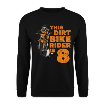 Ce petit pilote de dirt bike est un garçon de motocross - Sweat-shirt Unisexe - noir - Devant - Alina (178cm) & Michal (187cm)