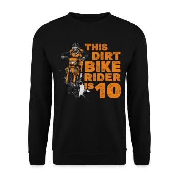 Ce petit pilote de dirt bike est motocross au - Sweat-shirt Unisexe - noir - Devant - Alina (178cm) & Michal (187cm)