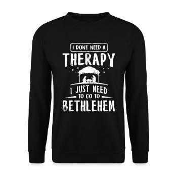 Christentum Gott Jesus Geschenk Kirche Religion - Unisex Pullover - Schwarz - Vorne - Alina (178cm) & Michal (187cm)