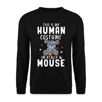 Souris Cadeau Souris Enfants Hommes Souris Conseils - Sweat-shirt Unisexe - noir - Devant - Alina (178cm) & Michal (187cm)