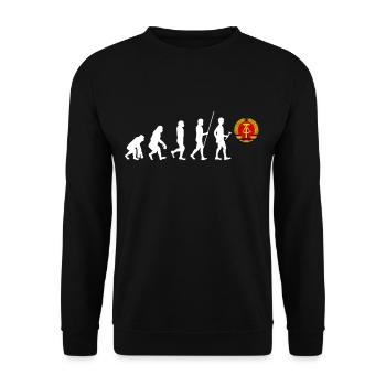 Ossi Gift East Germany NVA Germania East - Unisex Sweatshirt - black - Front - Alina (178cm) & Michal (187cm)