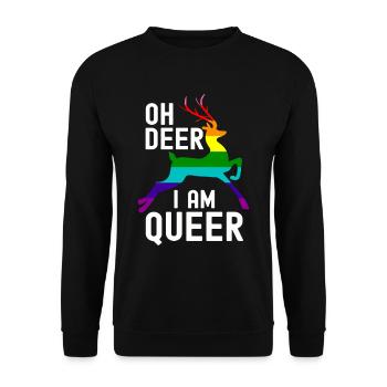 Transsexuell Pride Ladyboy Herren Damen Transe - Unisex Pullover - Schwarz - Vorne - Alina (178cm) & Michal (187cm)