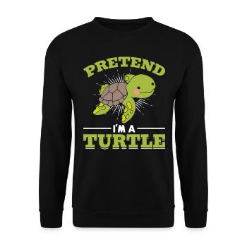 Turtle lovers cute - Unisex Sweatshirt - black - Front - Alina (178cm) & Michal (187cm)