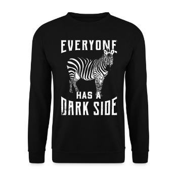 Zebra Geschenk Schwarz-weiß Safari Savanne Steppe - Unisex Pullover - Schwarz - Vorne - Alina (178cm) & Michal (187cm)